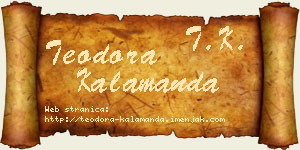Teodora Kalamanda vizit kartica